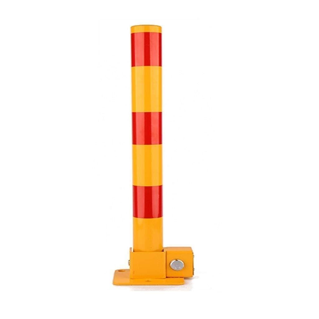MOKLYF Parking Latch Collision Warning Parking Pile Thicker Steel Column Reflective Fixed Bollard Manual Parking Lock to Lock Car Parking Pile of Yellow-Black Parking/Red (Red)