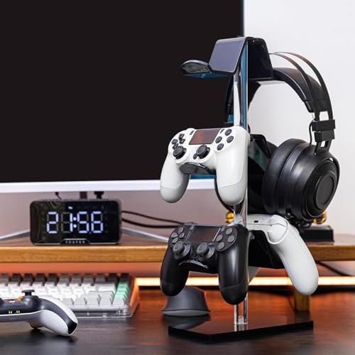 Colgador de auriculares para mesa que soluciona la falta de espacio y protege tus mandos de juego 2