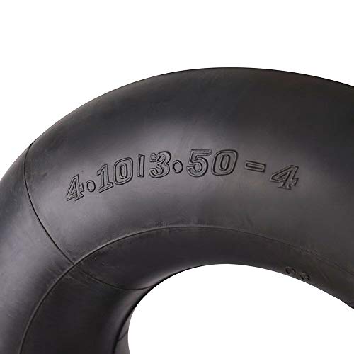 4.10/3.50-4 Premium Replacement Inner Tube (2 Pack) - Heavy Duty Angle Valve 4.10 x 3.5 - 4 Tube for 10