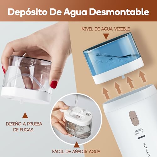 Miniatura 8 de Newbealer Plancha Vertical Vapor, Plancha De Ropa Portátil Doble Voltaje 100v-240v Para Viaje, 20s Calentamiento Rápido Y Autoapagado, Tanque De Agua Removible De 180 Ml