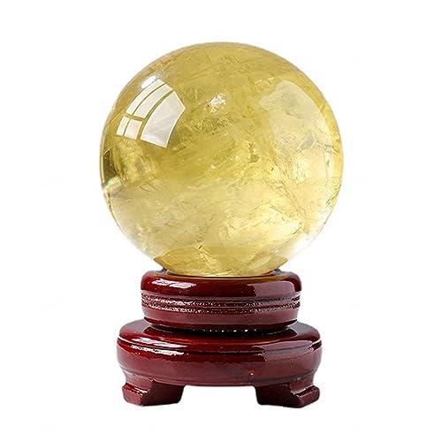 Citrine naturelle sphérique de 60mm, décoration de bureau zen et ésotérique