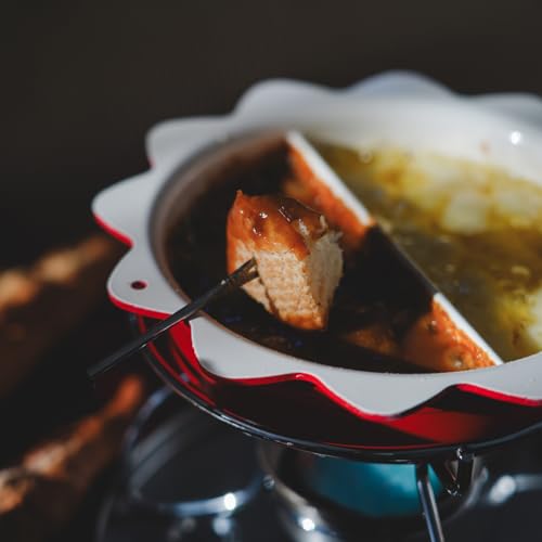 パール金属 プチクック ハーフ&ハーフ フォンデュ 鍋 セット HB-2474 の商品画像 4