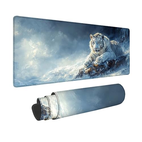 Sous main bureau blanc 1500x800 pour espace de travail gamer et PC