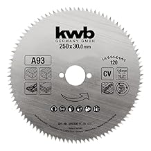 kwb Circular Saw Blade 250 X 30 Mm, Made In Germany, for Fine and Precise Cuts, Suitable for Wood Panels, Profiled Wood, Softwood