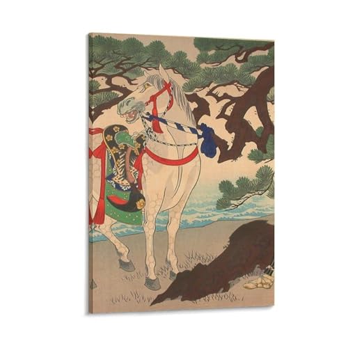 月岡芳年ポスター日本の浮世絵師による錦絵、美人画、月の百姿 舞者絵 (16) ウォールアート 部屋飾り 絵画 ベッドルーム リビング 壁の絵12x18inch(30x45cm)