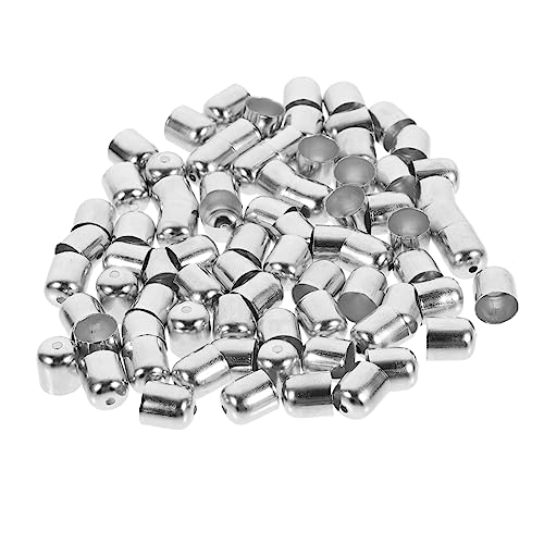 SMASOLO 100Pcs End Cap Supplies for DIY Earring and Necklace Making Practical Cord End Fasteners Stylish Crimp Ends for Jewelry Crafting and Decoration