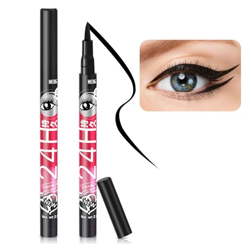 5D Waterproof Liquid Eyeliner Pen - Professional Felt Tip Eyeliner Pen Black Liquid Eyeliner Pencil with Precision Formula Smudge Proof & 24H Long-lasting Eyeliner