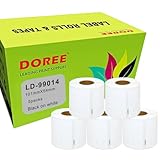 DOREE Paquete de 5 etiquetas de dirección 99014 S0722430, 54 mm x 101 mm, 220 etiquetas por rollo, compatible con Dymo LabelWriter 4XL 450 400 330 320 310.