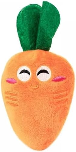 1 x weiches Hundespielzeug, niedliches Karotten-Plüsch-Kauspielzeug mit Quietschgeräuschen, Quietschspielzeug für Hunde und Katzen