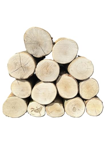 Decorative Round Kiln Dried Hardwood Firewood Logs, Rustic Home Decor, Mixed Diameters (4cm-16cm). approximately 15cm Length, Coverage 40cmx32cm (0.12m2), Bug Free.