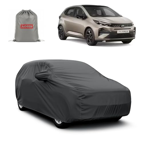 Image of AOSIS 'Waterproof' Car Cover Compatible with Tata Altroz /Altroz Ev 300 GSM Uly Coated Thick Fabric 4X4, Adjustable Belt Buckle, Elastic Grip