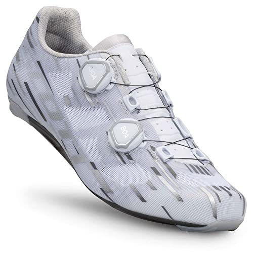 Scott Road Vertec Vent Boa Chaussures de vélo de route Blanc/argenté 2023