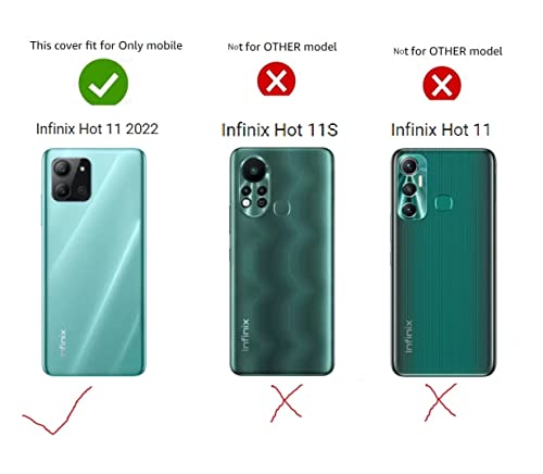 Image of COVERBLACK Transparent Rubber Case Back Cover for Infinix X675 / Hot 11 2022 - Transparent