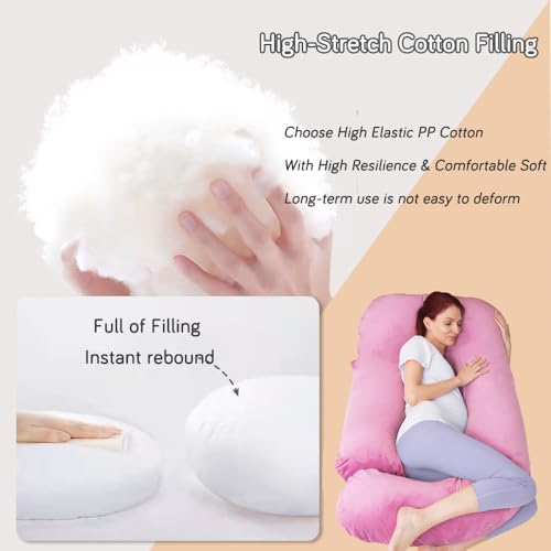 Image of 60 Inch Pregnancy Pillow for Sleeping (Purple) | Extra Large U Shaped Body Pillow, Maternity Pillow for Pregnant Women