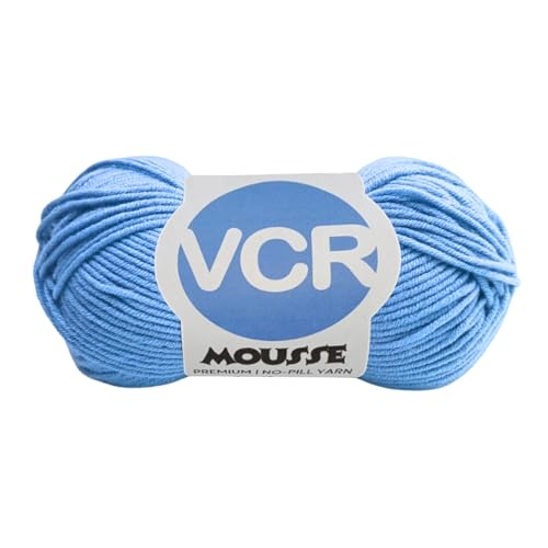 Image of VCR 4ply Sky Blue Yarn, 100 Grams Hank, 190 Meters Length, Acrylic Ball for Crochet and Knitting, Soft Crosia Threads, Pack of 1 Yarn, Suitable for DIY Crafts