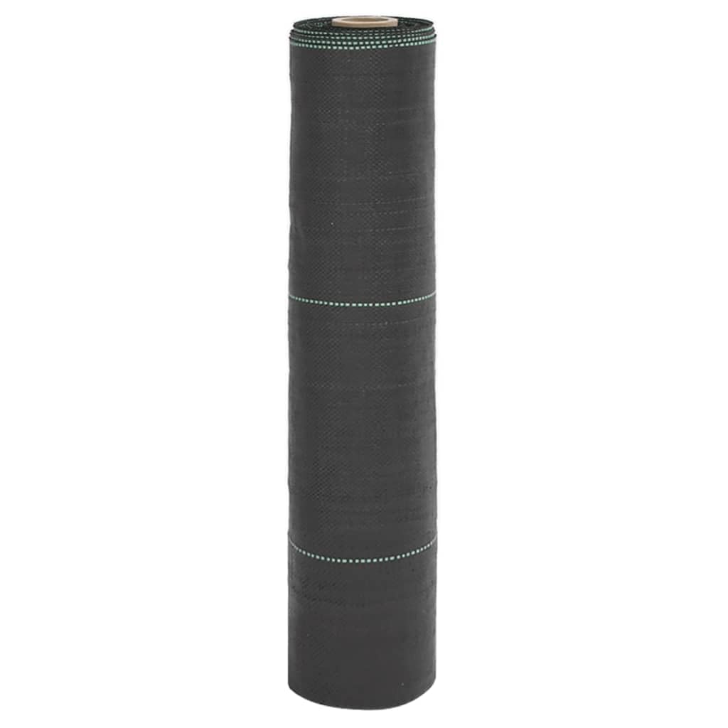 Tomostar Toile de Paillage, Géotextile de Paillage Contre Les Mauvais Herbes Toile Bâche Anti Mauvaises Herbes Noir 0,5x50 m PP