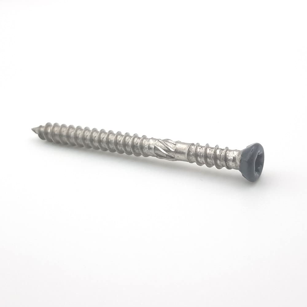 Vis pour terrasse 5x60 mm RAL 7016 gris anthracite Inox A2 double filet par 100