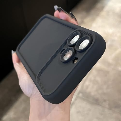 Coque silicone liquide gris pour iPhone 14 Pro antichoc avec protection camera souple
