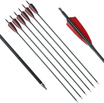 Nema NM 30 inch Archery Arrows for Recurve Bow Fiberglass Target Practice (6 pcs) - Red 1