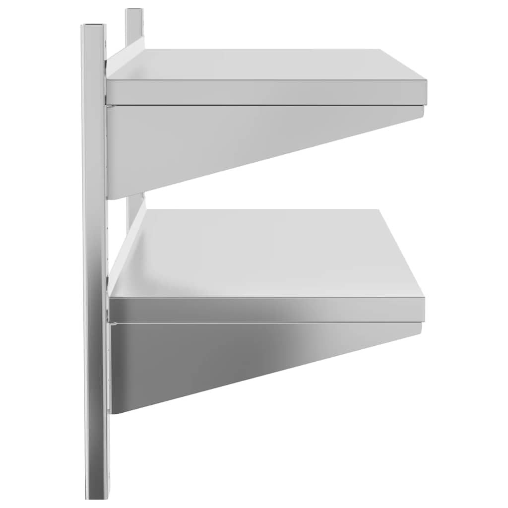 vidaXL Estante de Pared Acero Inoxidable Plateado 100x40x60 cm