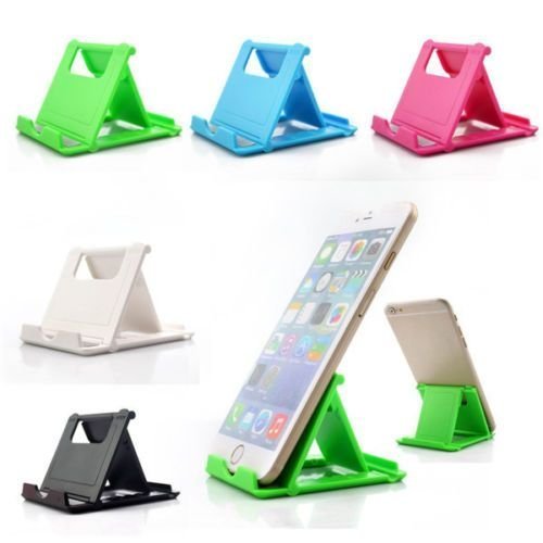 Universal Foldable Mobile Cell Phone Stand Holder for Smartphone & Tablet Adjustable Mobile Holder (Random Colors)