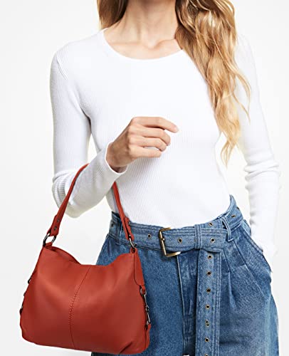Image of YALUXE Women's Real Leather Shoulder Bags Hobo Handbag Purse Crossbody Bag