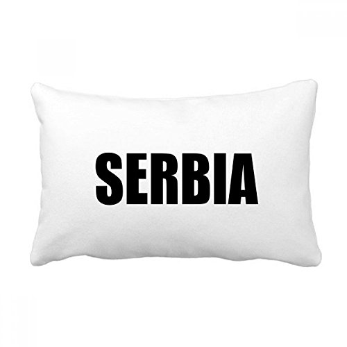 Coussin Serbie idee cadeau originale oreiller lombaire noir multicolore