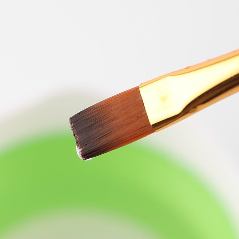 Ensemble De 12 Pinceaux en Nylon, Pinceaux en Bois Massif pour Peinture Acrylique, pour Artistes Et Étudiants.