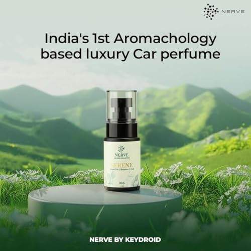 Image of Keydroid Nerve Mindful Fragrances 30ml | Oud Ombre Fragrance | Car Mist Aroma Spray | Car Perfume with Hanging Air Freshener | Aromachology based | Long-Lasting, Anti-Odour | Natural Scent