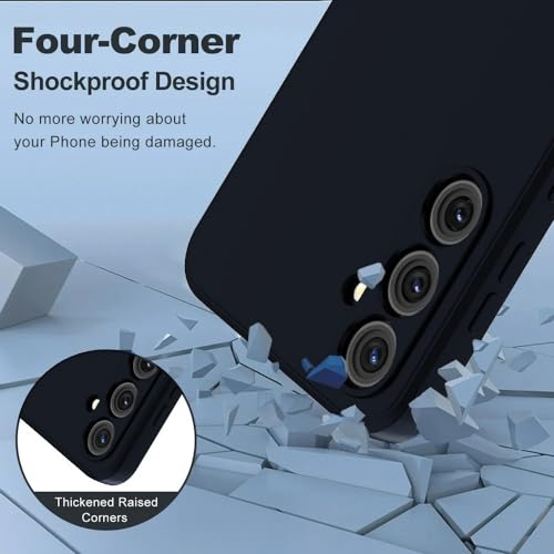 Image of Back Cover for Samsung Galaxy S23 FE 5G | Full Camera Protection | Premium Liquid Silicon Case | Flexible Bumper Case for Samsung Galaxy S23 FE 5G (Dark Blue)