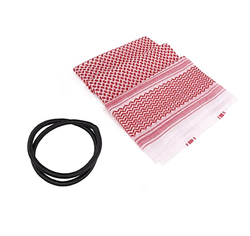 Image of PURFUN Men's Large Arab Shemagh Headscarf Muslim Headcover Shawl Keffiyeh Arabic Scarf