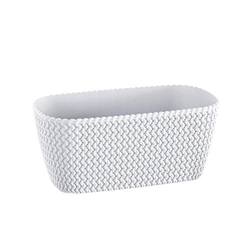 Vaso Di Fiori Quadrato Alto 19 L Prosperplast Rato In Plastica CON Serbatoio In Colore Bianco 45 Altezza X 24 Lunghezza X 24 Profondita Cm 90062204