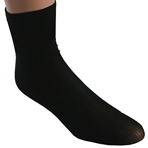 NAHANCO SO1G, Men's Try on Socks, Extended Lengh, Black- 24/Box