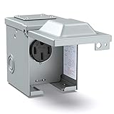 FUNTELL 50 Amp RV Power Outlet Box RV Breaker Box - RV Electrical Outlet RV Receptacle Outlet Box RV...