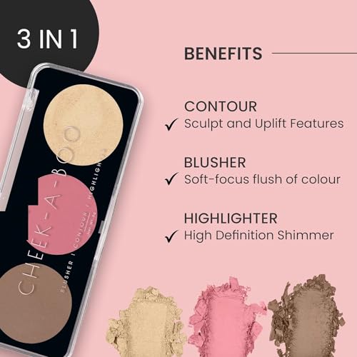 Image of CHEEK-A-BOO Blusher & Highlighter Palette For Face Makeup | Shade-02,