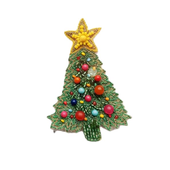 abeo Handmade Beaded Christmas Tree Brooch-picture-2