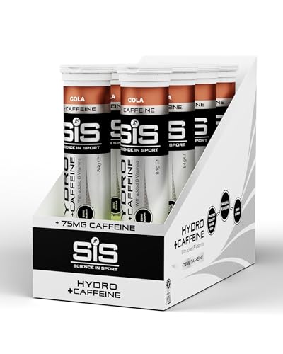 Science in Sport HYDRO Pastilles, Pastilles de caféine 160 pcs. Coca - Pastilles d’électrolytes, Vegan & sans gluten, 75mg de caféine, Pastilles effervescentes pour l’hydratation