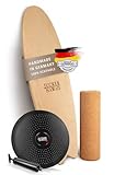 JUCKER HAWAII Tabla de equilibrio Local Wave – Indoor Surf y Trick Balance Board para niños, adultos y profesionales – Juego de tabla de equilibrio con rodillo de corcho y cojín de equilibrio