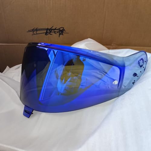 ヘルメット シールド, VZ400 バイクヘルメットレンズ Shark Skwal i3 D-Skwal 3 Ridill 2 VZ400 ヘルメットバイザー ヘルメットアクセサリー(Tea Revo Blue)