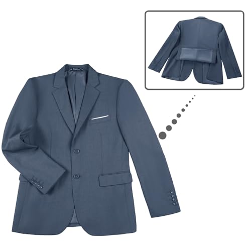 Image of Men's Slim Fit 3 Piece Suit Two Button Business Wedding Dress Tux Suit Set Jacket Vest Pants with Tie