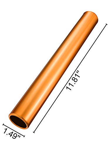 Zhehao Relay Baton Track Baton Aluminum Field Race Batons Running Baton For Students Office Clark Outdoor Field Race Tools, 3 Pieces (Orange) #TOP1
