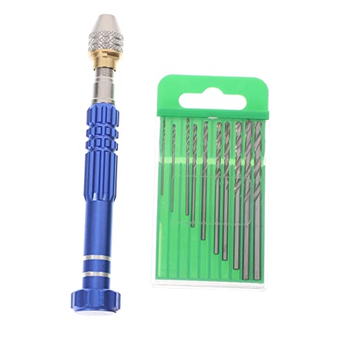 OFFSCH Watchs 1 Set Manual Drill Craft Drill 1mm Drill Bit Pin Vice Drill Pin Vise Drill for Jewelry Making PCB Drill Bits Small Hand Drill Watch Repair Tools Jewelry Drill Pen Drill