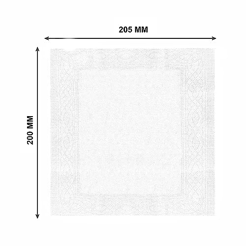 Image of Adaamya - 100 Pcs - 3 Ply Imported Light weight Pocket Hanky /Pocket Tissue Napkin Set - 10 Pulls Per Pack (White) (100)