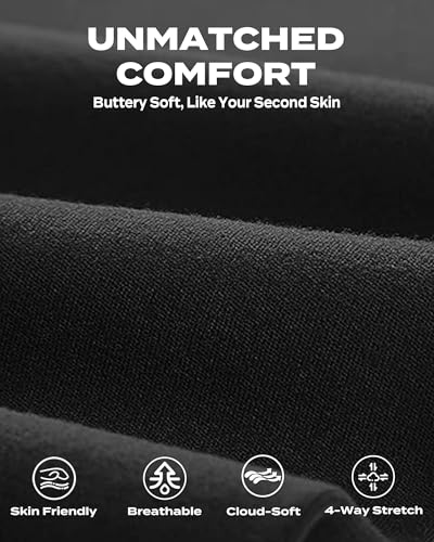 TNNZEET Feminino Leggings Capri - Pretas Com Controle De Barriga E Bolsos, Calças Yoga Cintura Alta,
