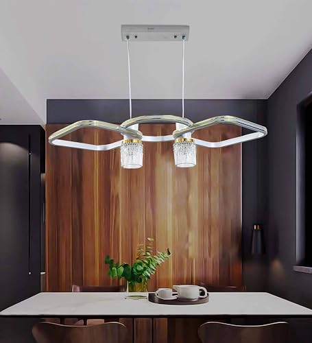 Image of Chandelier Light for Living Room Ceiling, Modern Hanging Light for Dining Table /Home Decoration, Jhumar /Jhoomer for Hall Ceiling (Cool, Warm and Natural White)