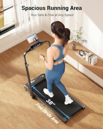 Image of THERUN Walking Pad with Handle Bar, 2 in 1 Under Desk Portable Treadmill