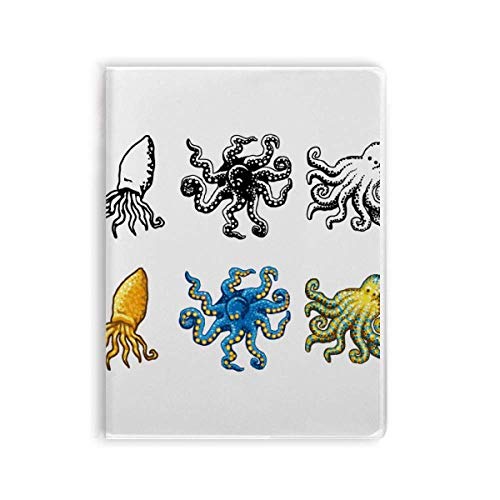 Carnet de notes pieuvre marine à couverture souple pour écrire et dessiner au quotidien