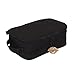 Household Essentials 6706 Grooming Toiletry Travel Bag Organizer for Men and Women, Black, Pack of 1