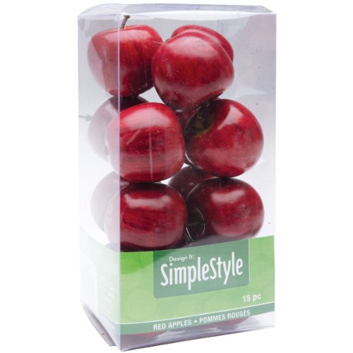 Price comparison product image Floracraft Plastic Design It Simple Decorative Fruit 15 / Pkg-Mini Red Apples