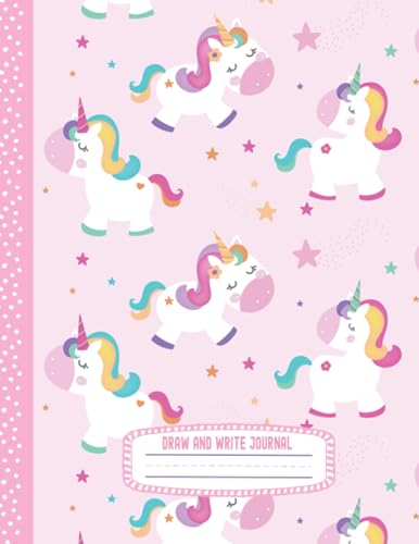 Draw and Write Journal: Grades K-2: Primary Composition Notebook, Top Half For Drawing, Bottom Half Lined For Writing Practice (Solid Primary Lines + Dotted Middle Lines), 0.5 Inch Ruled, 8.5X11 Inch Page